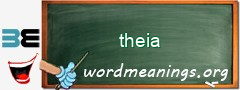 WordMeaning blackboard for theia